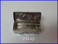 Chinese Export 900 Silver Embossed Box, marked Sing Fat, c. 1900