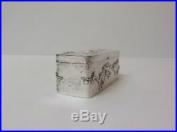 Chinese Export 900 Silver Embossed Box, marked Sing Fat, c. 1900