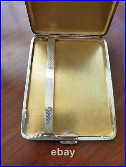 Chinese Export Dragon Sterling Silver Cigarette Business Card Case Original Box