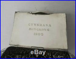 Chinese Export Silver Box Hong Kong GYMKHANA 1903