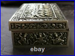 Chinese Export Silver Box Solid Burma Thailand