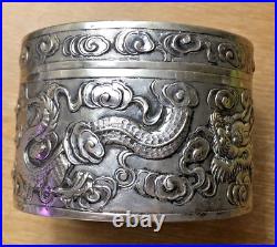 Chinese Export Silver Box Unknown Maker 1890