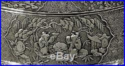 Chinese Export Silver Box WARRIORS BATTLE 28OZ