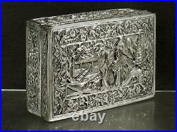 Chinese Export Silver Box c1890 SIGNED