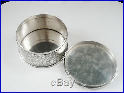 Chinese Export Silver Box of Circular Form, c. 1920 possibly Luen Wo