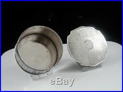 Chinese Export Silver Box of Circular Form, c. 1920 possibly Luen Wo