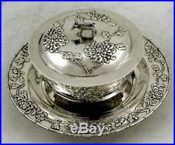 Chinese Export Silver Butter Dish 1880 SING FAT