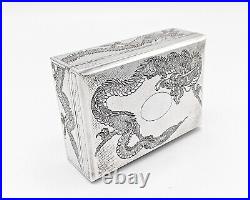 Chinese Export Silver Cigarette Box, c1920