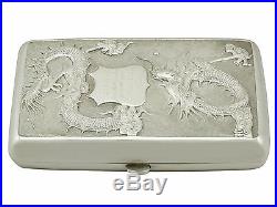 Chinese Export Silver Cigarette Case Antique 1910