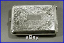 Chinese Export Silver Dragon Box Signed