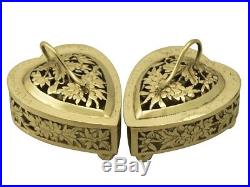 Chinese Export Silver Gilt Potpourri Boxes Antique Circa 1870