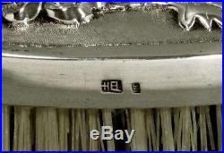 Chinese Export Silver Hair Brushes (2) c1890 Hung Chong