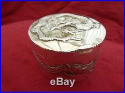Chinese Export Silver Lidded Container Wang Hing 193g