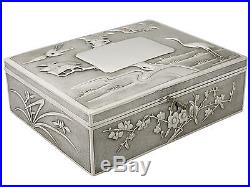 Chinese Export Silver Locking Box by Heng Li Antique Circa 1890