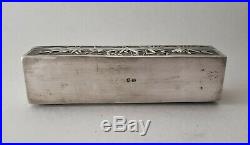 Chinese Export Silver Rectangular Box by CUM SHING China c. 1890