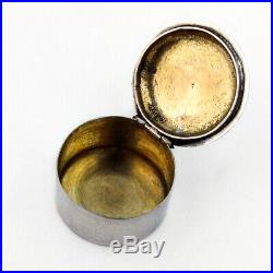 Chinese Export Silver Round Box Gilt Interior Tuck Chang 1910