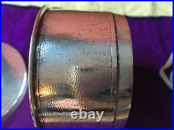 Chinese Export Silver Stippled Hammered Round tea caddy Box Tuck Chang 1910