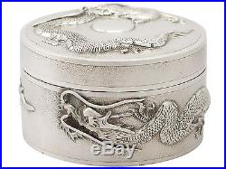 Chinese Export Sterling Silver Box Antique Circa 1890