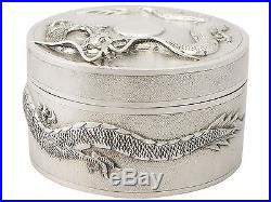 Chinese Export Sterling Silver Box Antique Circa 1890