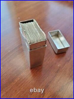 Chinese Export Sterling Silver Box Case for Playing Cards, Matches or Lighter