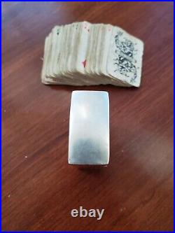 Chinese Export Sterling Silver Box Case for Playing Cards, Matches or Lighter