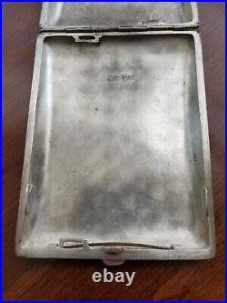 Chinese Export Sterling Silver Cigarette Case Business Card Box Money Holder