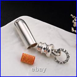 Chinese Mill Finish Roman Gawu Box Exquisite Beautiful S925 Pure Silver Necklace