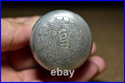 Chinese Old Pure silver Hand Carved flower pattern Exquisite Finger Ring box