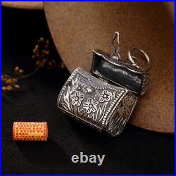 Chinese Plum Blossom Moneybag Gawu Box Exquisite S925 Pure Silver Necklace
