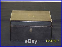 Chinese Qing Dy Paktong Hand Carved Pewter Export Lacquer Tea Caddy Box