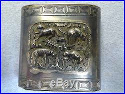 Chinese Silver 3 Piece Opium or Trinket Box