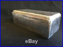 Chinese Silver Cigarette Box With Shagreen Effect Textured Finish