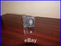 Chinese Silver Filigree Box With Lavender Jade