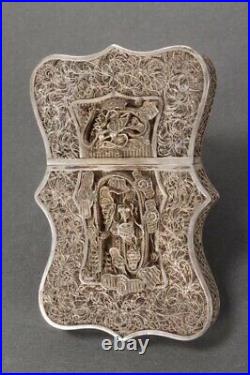 Chinese Silver Filigree Card Case
