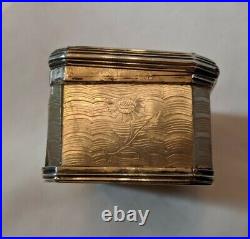 Chinese Silver and Mother Of Pearl Engraved Snuff Box