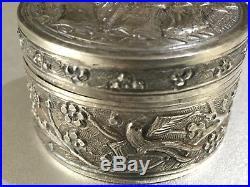 Chinese Sterling Silver Case Box Chinese Hallmark / Stamped