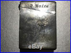 Chinese Sterling Silver Cigarette Card Case Box 101g