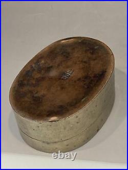 Chinese White Brass Copperr Ink Box 3.75