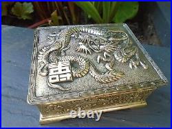 Chinese dragon metal musical box working