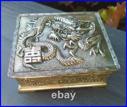 Chinese dragon metal musical box working