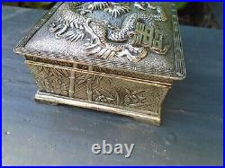 Chinese dragon metal musical box working