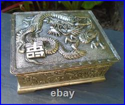 Chinese dragon metal musical box working