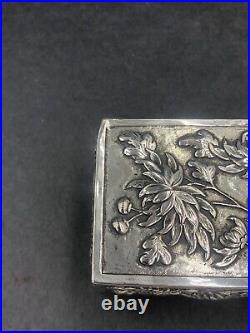 Chinese export silver jewellery box Hung Chong Canton & shanghai