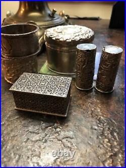 Chinese export silver mixed silver group