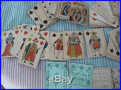 Chinese gambling chips poker cards Mother Of Pearl nacre 98 pc box Qing 1830's