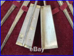 Chinese silver opium tool set, marked. Box 9 x 6, weight 7 Oz. (BI#MK/180529)