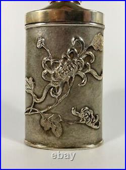 Chinese silver talcum powder dispenser, Luen Wo, Shanghai, c. 1900