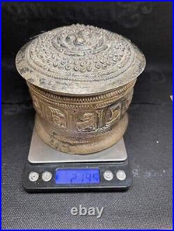 Chinese sterling silver box 219 g