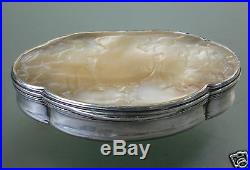 Early 19th Chinese Export Trade Silver & MOP snuff Box Cumshing CS