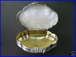 Early 19th Chinese Export Trade Silver & MOP snuff Box Cumshing CS